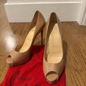 Christian Louboutin Nude Peep Toe Pumps